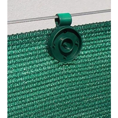Image de edenvista Clips de Fixations traités Anti UV pour Brise Vue 90 à 350 g/m2 Lot 20 Pièces, Couleur Vert.