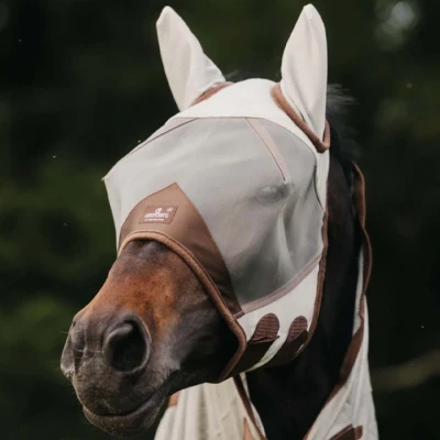 Image de Kentucky Masque Anti Mouches avec Oreilles Argent Shetland
