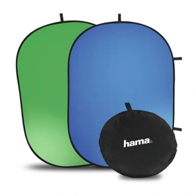 Image de Fond pliable &quot;2 en 1&quot;, vert/bleu, 150 x 200 cm Multicolore