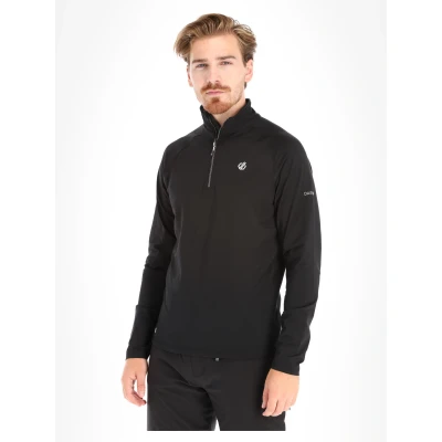 Image de Dare 2b Fuse Up II Sous Couche Technique Légère avec Propriété de séchage rapide et 1/2 Zip D&#039;ouverture Stretch Midlayer Homme Black FR: S (Taille Fabricant: S)