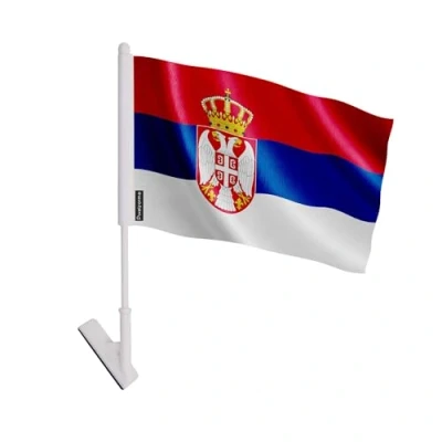 Image de Drapeau adhésif Multicolore Serbie 14 x 21 cm 10 pièces Polyester résistant