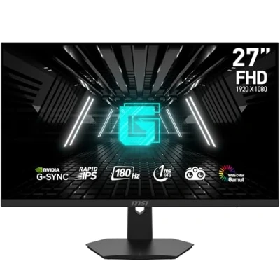 Image de MSI G274F Écran PC Gaming 27 Full HD Dalle Rapid IPS 1920x1080, 180Hz / 1ms, 16:9, G Sync Compatible HDMI 2.0, DisplayPort 1.2a