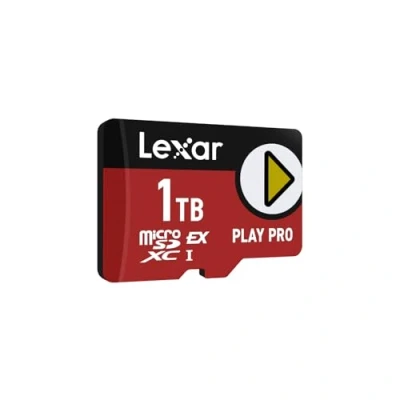 Image de Lexar Play Pro Carte MicroSDXC Express 1To, Jusqu’à 900MB/s Lecture, 600MB/s Écriture, optimisé pour Le Gaming, A2, 4K, Haute Vitesse Consoles Portables, Switch, appareils de Jeu Portables