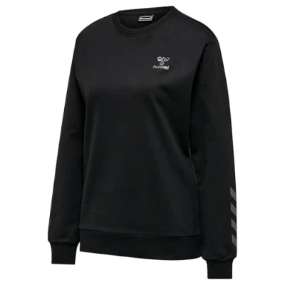 Image de hummel Hmloffgrid Sweat Shirt en Coton pour Femme, Noir de Jais, Fer forgé, XS