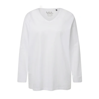Image de Ulla Popken Basicv Pullover, Femme, Taille: 50/52, Snow white