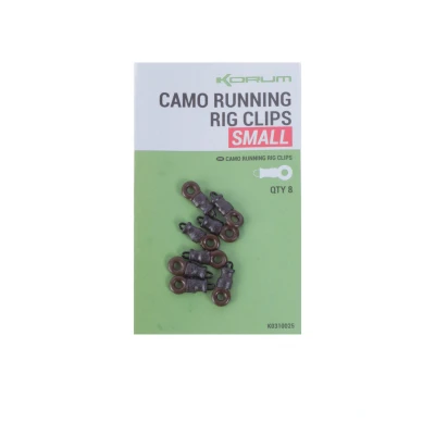Image de Korum Clips Camo Running Rig (8 pcs) Maat : Small