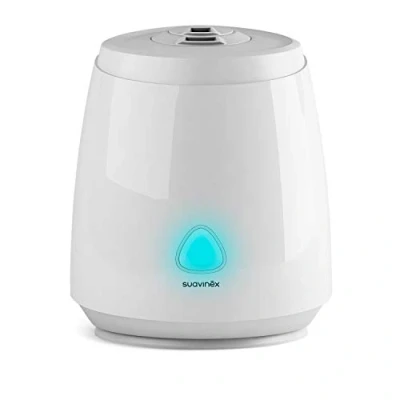 Image de Suavinex, humidificateur pour bébé, silencieux, à vapeur froide, ultrasonique, aromathérapie, lumière nocturne, intelligent, contrôle avec application mobile, compatible Alexa et Google