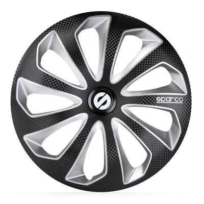 Image de SPARCO Sicilia SPC1675BKSVC Enjoliveurs 16Pouce noir/argenté, carbone