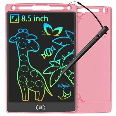 Image de JOEAIS Tablette Enfants Dessin LCD 8,5 Pouces, Graphique Ecriture Portable pour écrire à la Main, Gribouiller et Dessiner, Cadeau Ardoise Magique Jouet Parfait Garçons Filles (Rose)