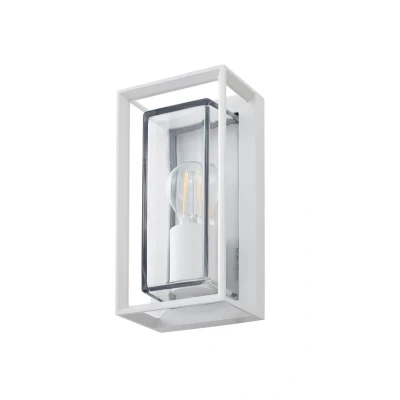 Image de Arcchio applique d&#039;extérieur Ismera, blanc, IP65, verre, E27