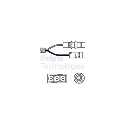 Image de DELPHI ES10276 12B1 Sonde lambda doigt, chauffé MERCEDES BENZ: W124 Berline, Coupe, Classe E Break, SSANGYONG: Musso SUV