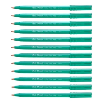 Image de Pentel R56 B Lot de 12 Feutres à bille Pointe 0,6 mm Rouge