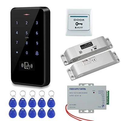 Image de HFeng IP68 Kit Système Contrôle d&#039;accès de Porte Extérieure étanche RFID Clavier + Serrures électroniques à pêne Dormant 10pcs Keychains pour la Maison