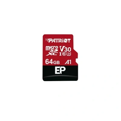 Image de Patriot Memory Carte Mémoire MicroSDXC EP Series A1 V30 64 Go jusqu&#039;á 90Mo/Sec PEF64GEP31MCX