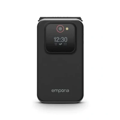 Image de Emporia JOY LTE Téléphone portable 4G pour personnes âgées, volume élevé, écran couleur de 2,8 pouces, 3 boutons d&#039;appel rapide, gros boutons, base chargement, appareil photo 2 Mpx, noir (Italie)