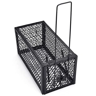 Image de ZZDZW PièGe À Souris, Humain PièGes Rat Cage Convient Aux Souris Accrocheuses Ou Hamsters, Respectueux des Animaux Piege Reutilisable (Size : Black (24cm 11cm))