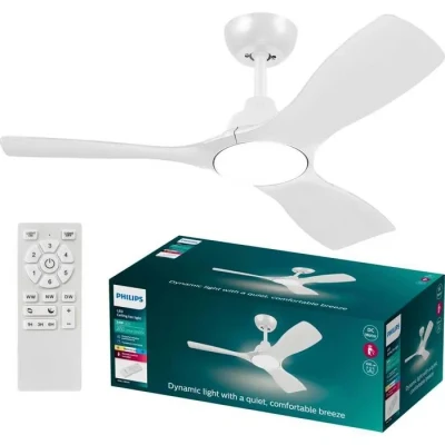 Image de Philips LED Olas Ventilateur de plafond 30 W (Ø x H) 1070 mm 310 blanc avec télécommande, variable