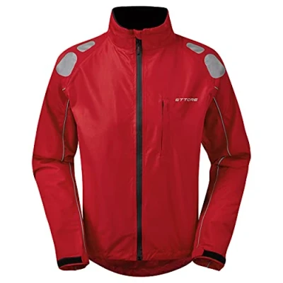 Image de Ettore Veste Vélo Jaune Pour Homme Aérée Étanche Haute Visibilité Rouge Night Eagle II M