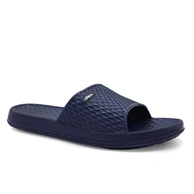 Image de HEVA Antidérapantes pour Homme Usage Intérieur Bain Sandal,Usage Extérieur Piscine Claquette Sandales（11 45 Bleu foncé）