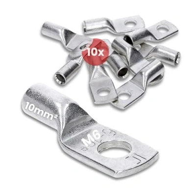 Image de Kalitec HR10 6 Lot de 10 cosses tubulaires standard mm² M6 I Sans trou vision Fabriqué en Allemagne