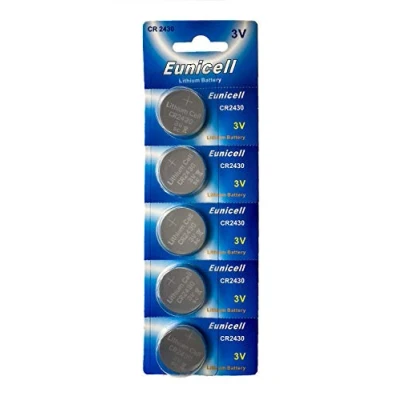 Image de 5 x CR2430 Pile Bouton 3 V Lithium Eunicell marque 270 mAh (1 ercard A Blister piles CR2430)