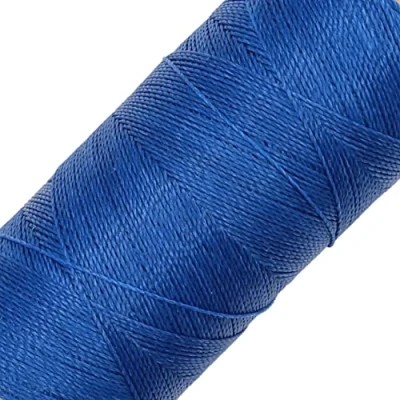Image de LINHASITA Bobine de Fil ciré 100 g/360 m Épaisseur 0,5 mm Polyester pour macramé 30 Couleurs Bleu