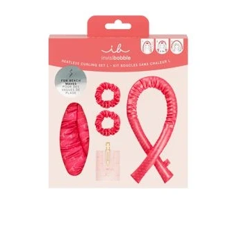 Image de invisibobble Gift Set Beach Curl L Kit de boucles sans chaleur pour grandes et volumineuses ondulations plage Contient 2 élastiques, 1 bigoudi pince à cheveux &amp; ruban boucler