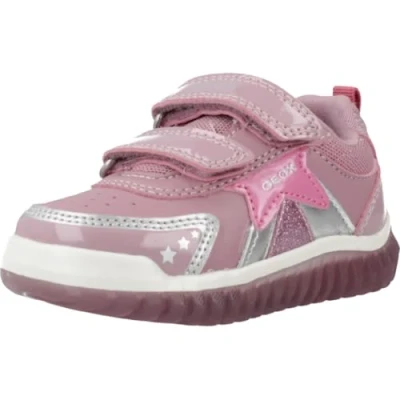Image de Geox Light UP Lightyloo GIRL Baskets basses pour enfants, Taille: 22, Rose/fuchsia Imitation cuir/textile