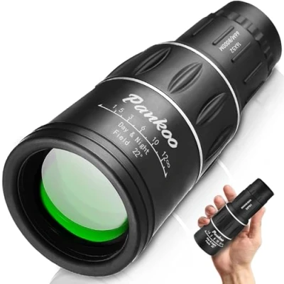 Image de Pankoo Télescope monoculaire pour adulte, 16 x 52, prisme de puissance 2024, compact adultes et enfants, HD cadeaux, activités plein air, observation des oiseaux,