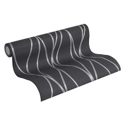 Image de A.S. Création papier peint intissé Trendwall uni 10,05 m x 0,53 blanc 371211 37121 1