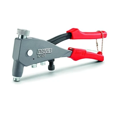 Image de Novus Pince à rivets N 120 Universelle pour une utilisation seule main Riveteuse avec embouts intégrés riveter professionnelle en aluminium