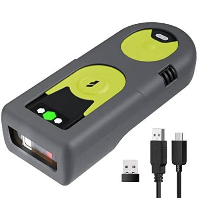 Image de Inateck Lecteur de Code Barre 2D/1D Bluetooth avec Adaptateur USB 2.4Ghz, Scanner Codes sur Écran, Portable et Raccourcis Exclusifs, BCST 42