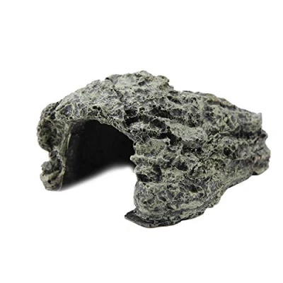 Image de TOPINCN Poissons Cachés Cave Aquarium Non Toxique Haute Simulation Tortue Rampante Reptile se Prélassant Cacher Habitat Réservoir Décoration Ornement (Small)