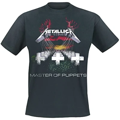 Image de Générique Metallica Master of Puppets Homme T Shirt Manches Courtes Noir L 100% Coton Regular/Coupe Standard