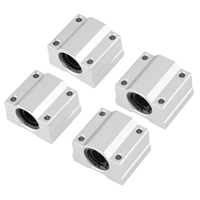 Image de 4 blocs coulissants en aluminium linéaire à billes de mouvement, guides mouvement linéaire, roulements SCS12UU 36 x 42 28 mm