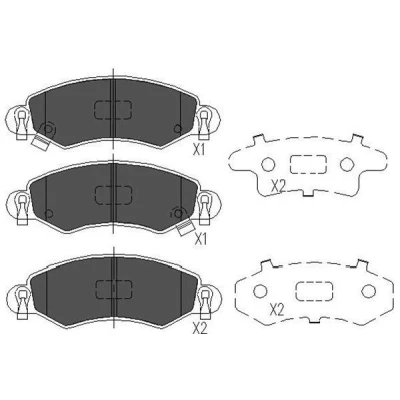 Image de KAVO PARTS KBP 8508 Jeu de plaquettes frein avec indicateur d&#039;usure SUZUKI: IGNIS 2, Wagon R+ II 3/5 portes, I OPEL: Agila A