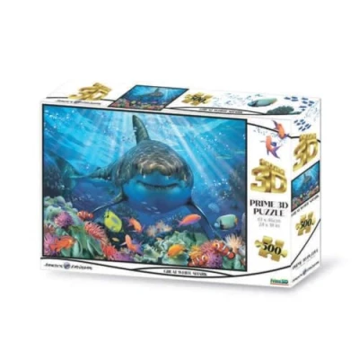 Image de Grandi Giochi Discovery Requin Blanc Puzzle lenticulaire Horizontal, avec 500 pièces incluses et Emballage Effet 3D PUW0000, PUW00000