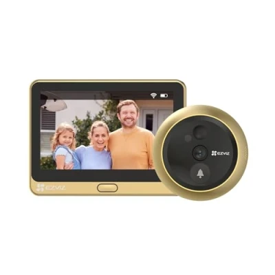 Image de EZVIZ DP2C or 1080P Judas de Porte Camera Surveillance, Visiophone Connecté Interphone Vidéo, Numérique 4.3’’ Écran Batterie 4600mAh, PIR Motion Detection, Audio Bidirectionnel