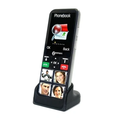 Image de Geemarc CL8000 Téléphone Portable Senior 4G Facile d’Utilisation avec Larges Touches Photo, Fonction SOS et Volume Amplifié Adapté aux Malentendants Personnes Âgées Débloqué Bluetooth