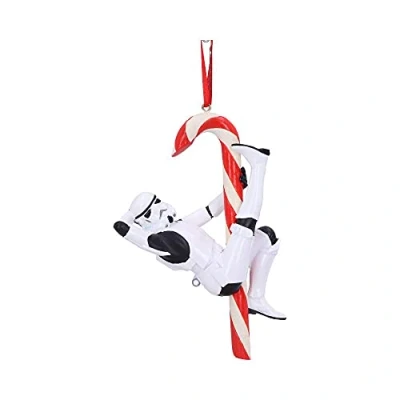 Image de Nemesis Now Stormtrooper Décoration de Noël à Suspendre en Forme Canne Sucre d&#039;orge Blanc 12 cm