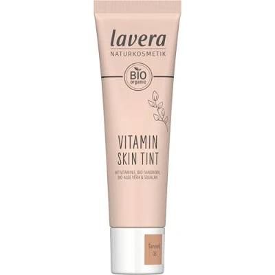 Image de lavera Vitamin Skin Tint Tanned 03 Fond de teint pour un frais dissimule les fines imperfections perfectionne la peau fini naturel vegan cosmétiques naturels 30 ml