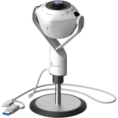 Image de Webcam 360 j5create JVU368 N HD Suppression de l&#039;écho Haut parleur professionnel