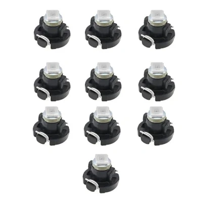 Image de Create idea 10x T3 8mm Cone LED Ampoule 1LED SMD1210 Puce 10LM Extrêmement Lumineux pour Voiture Auto Tableau De Bord Lecture Jauge Panneau 12V 6000K Blanc