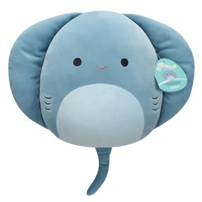 Image de Squishmallows SQCR06619 Peluche Officielle Jazwares Akilah la Raie 30 cm, Super Douce