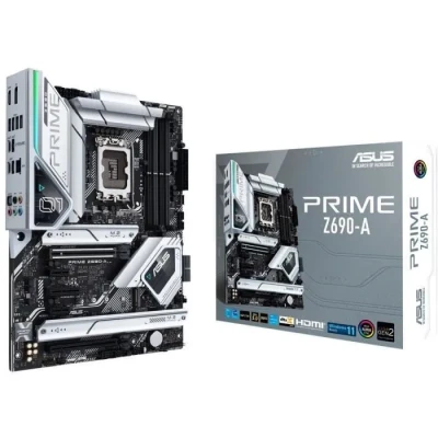 Image de ASUS PRIME Z690 A Carte mère Intel LGA 1700 ATX (PCIe 5.0, DDR5, 16+1 DrMOS, 4 x M.2, 2.5 Gb LAN, HDMI, Display Port, USB 3.2 Gen 2x2 Type C, 2 C frontal, Thunderbolt 4)