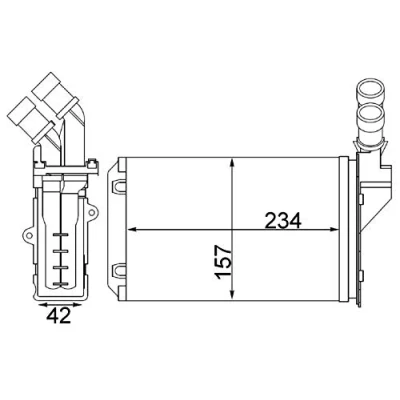 Image de MAHLE ORIGINAL AH 217 000S Radiateur De Chauffage CITROËN: Berlingo / First I, Xsara 5 portes, I Van