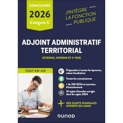Image de Concours Adjoint administratif territorial 2026 Tout en un Externe, interne et 3e voie (Broché)