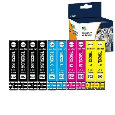 Image de Licai 502XL Cartouches d&#039;encre Compatible pour Epson 502 XL Workforce WF 2860DWF 2865DWF (WF 2860 WF2865) Expression Home XP 5100 5105 (10pcs)