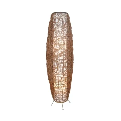 Image de Lindby Lampadaire Nias (Moderne) en Marron Bois e. a. pour Salon &amp; Salle à manger (à 2 lampes, E14), Sur Pied, Lampe a de Sol