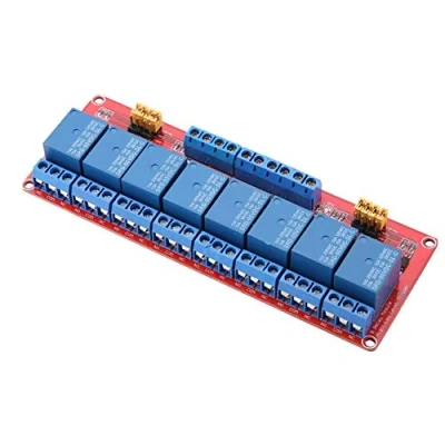 Image de Carte de Module Relais à 8 Canaux, Keenso d&#039;Extension Déclenchement Bas Niveau avec Optocoupleur pour 5V / 12V 24V(12V)